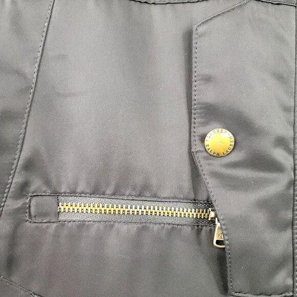 Lauren Ralph Lauren Womans Black Field Utility Jacket XL *callout - No Belt* - Picture 6 of 10